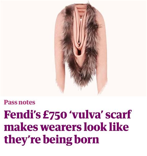 maglia fendi vulva|Fendi’s £750 'vulva scarf' goes viral after shoppers compare it to a .